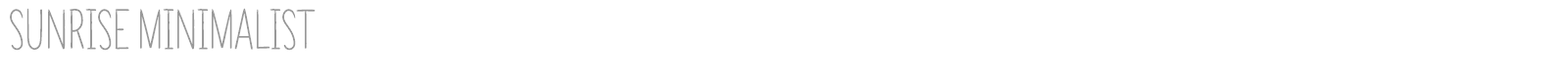 Sunrise Minimalist font preview